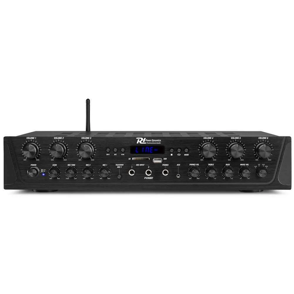 Power Dynamics PV260BT 6 Channel 6x 100W Mixer/PA Amplifier