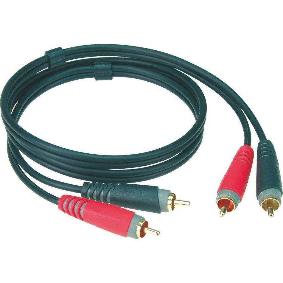 Klotz AT-CC0600 Twin RCA to RCA Cable with gold-plated connectors - 6 Metre