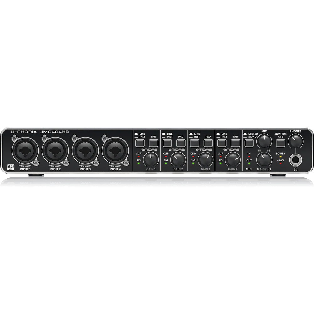 Behringer U-PHORIA UMC404HD 4x4, 24-Bit/192 kHz USB Audio/MIDI Interface