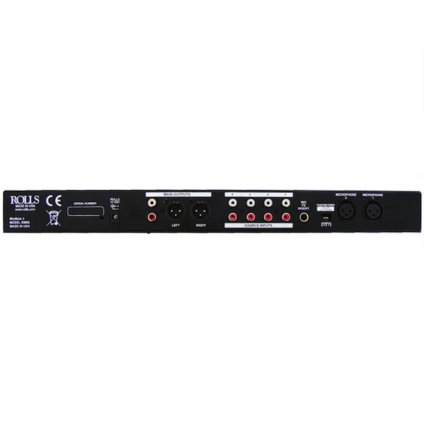 Rolls RM69 MixMate 3 - Six Channel 1RU Mixer with Two Microphone and Four Stereo Line Inputs
