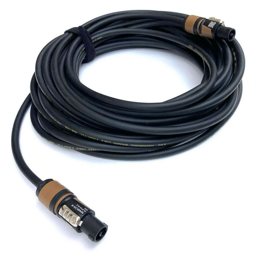 Neutrik NL2FXX-W-S to NL2FXX-W-S SpeakON 2 x 2.5 mm2 Speaker Cable (1, 3, 5, 7, 10, 15 & 20 Metre)