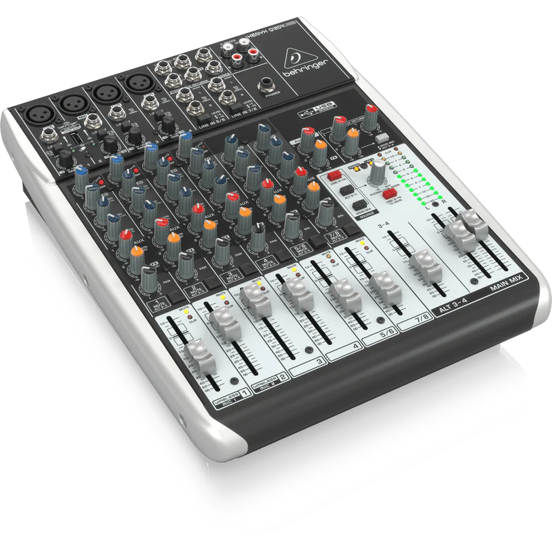 Behringer XENYX Q1204USB Premium 12-Input 2/2-Bus Mixer with XENYX Mic Preamps & Compressors