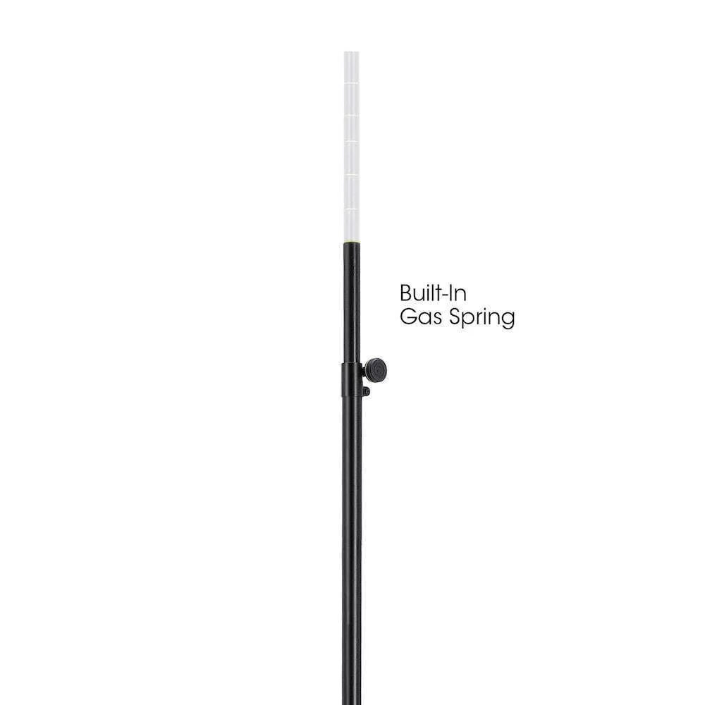 Gravity SP2342GSB Adjustable Gas Spring Speaker Pole - 35 mm to M20, 1790 mm