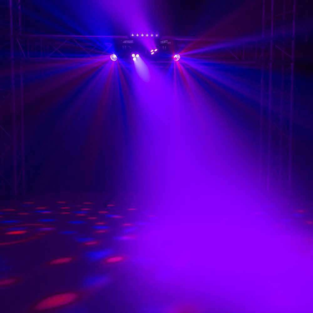 MAX PartyBar10 2x Jellymoon, 2 x PAR LED + 1 x UV/Strobe LED