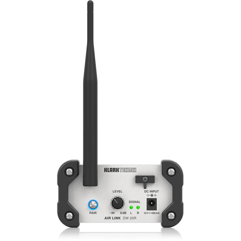 Klark Teknik DW 20R 2.4 GHz Wireless Stereo Receiver for High-Performance Stereo Audio Broadcasting