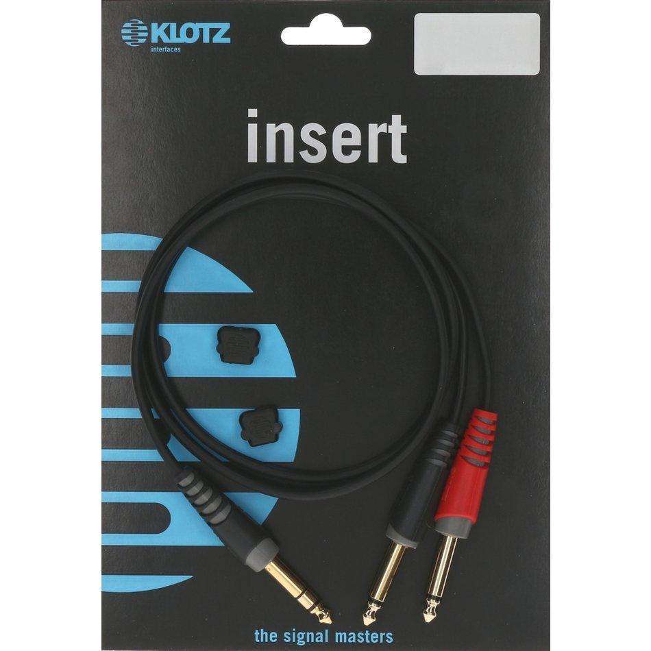 Klotz AY1-0300 6.35 mm to 2 x 6.35 mm Jack Insert Cable - 3 Metre