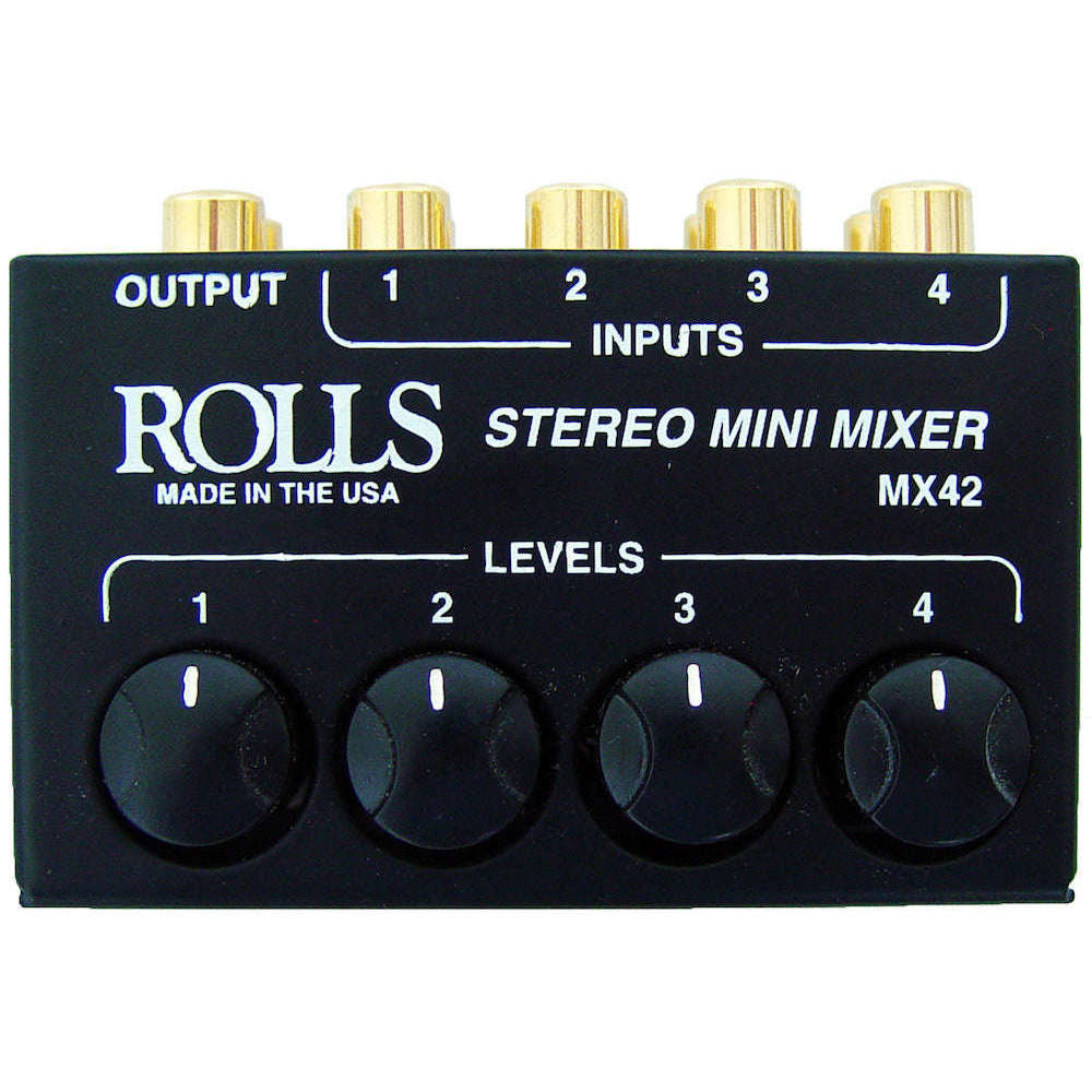 Rolls MX42 Four Channel Stereo Mini Passive Mixer