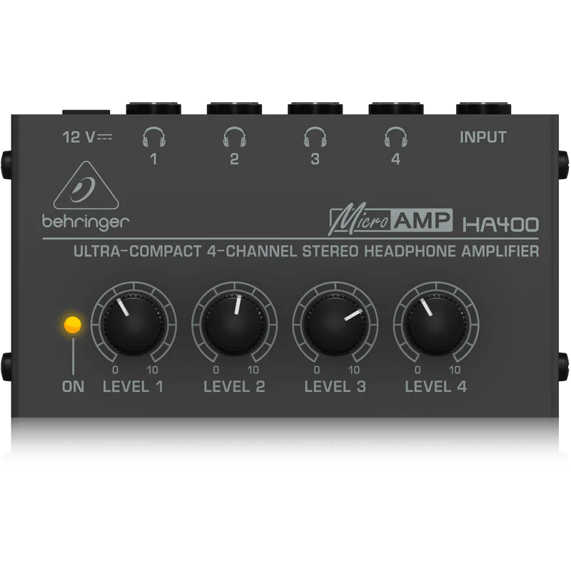 Behringer MICROAMP HA400 Ultra-Compact 4-Channel Stereo Headphone Amplifier