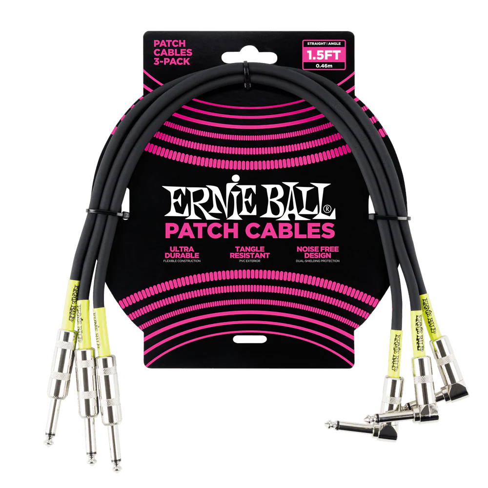 Ernie Ball Guitar Patch Cable 3 Packs