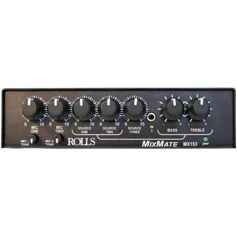 Rolls MX153 Mix Mate - two microphone and three stereo source mixer