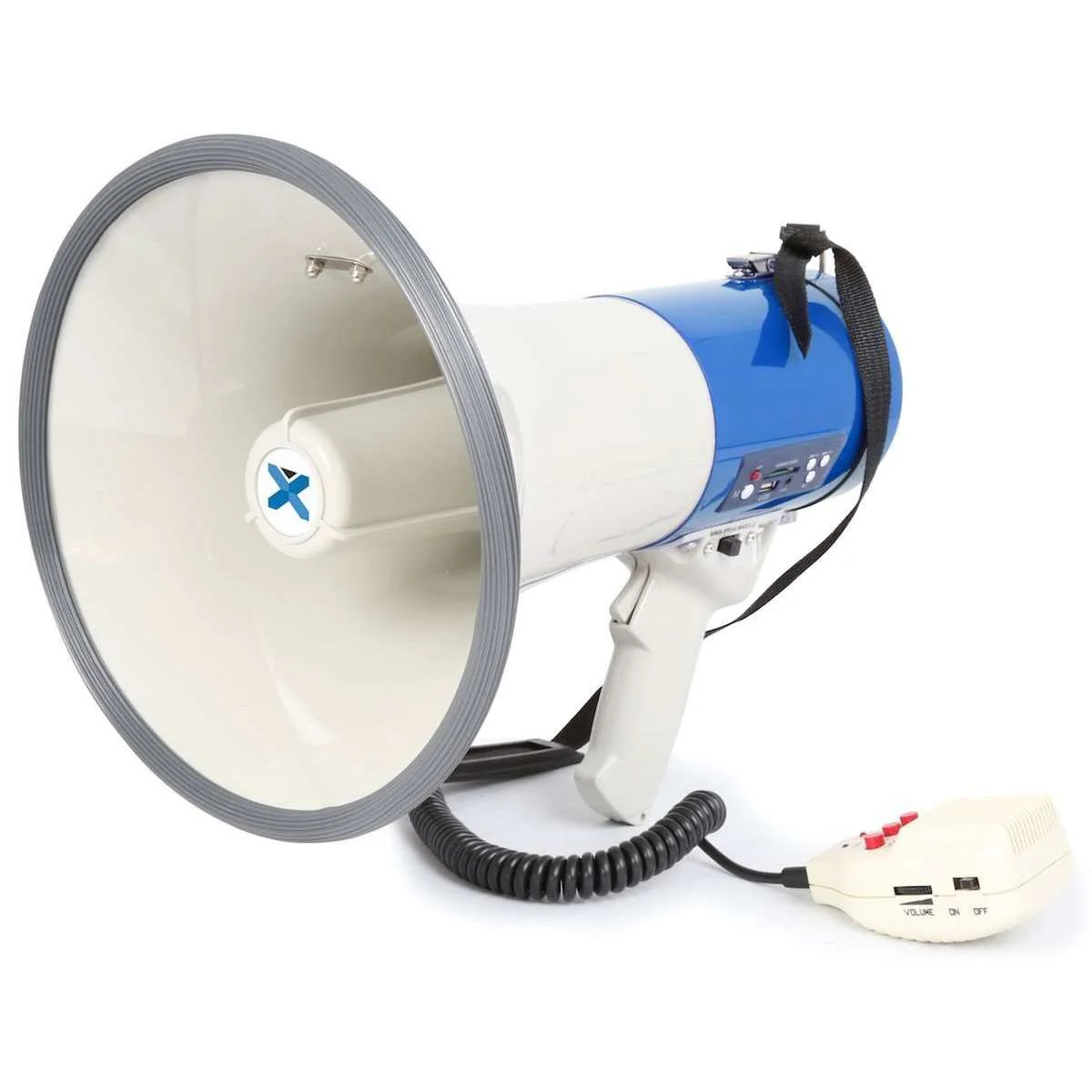Vonyx 33 Watt (65 Watt max.) Over The Shoulder Style Megaphone with rechargeable Battery Pack