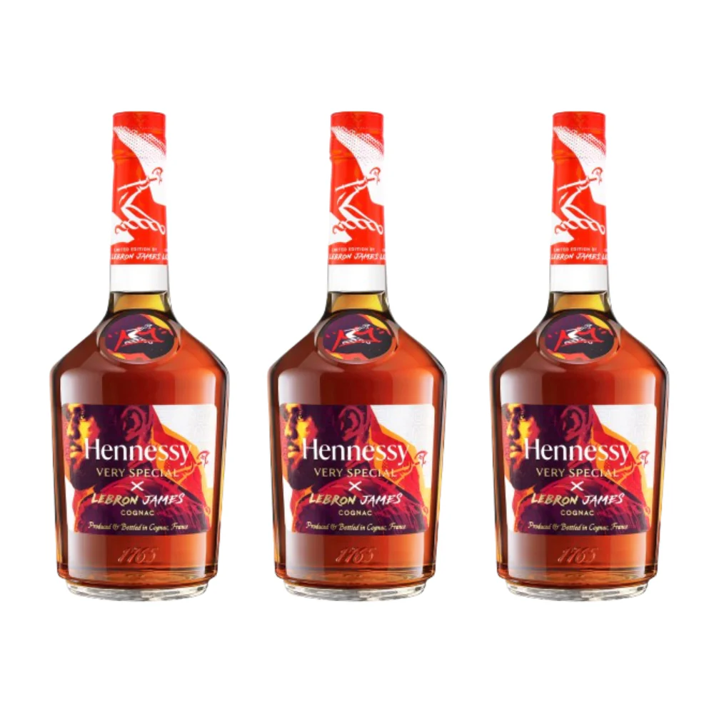 Hennessy V.S x LeBron James Cognac Limited Edition Trio Pack - 3 Bottles (3x750ml)
