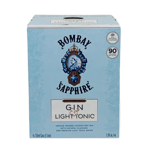 Bombay Sapphire Gin & Light Tonic (4pk)