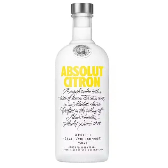 Absolut Citron Lemon Flavored Vodka (750ml)