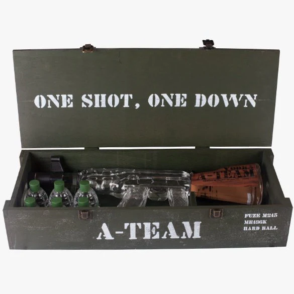 A-Team AK SWAT Vodka (750ml) with Six Grenades (50ml Each)