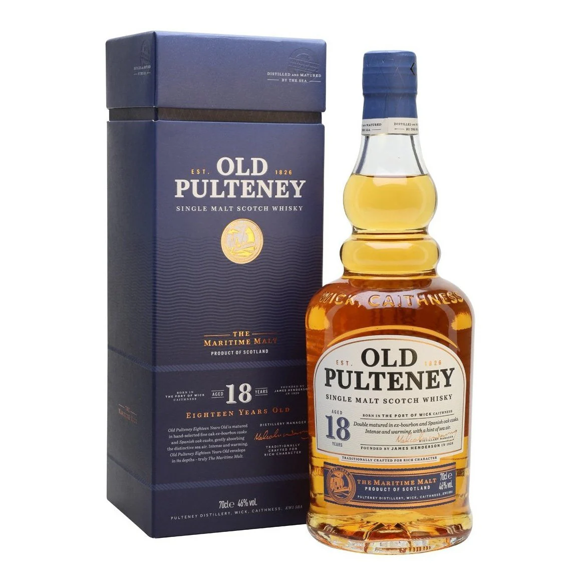 Old Pulteney 18 Year Old Single Malt Scotch Whisky (750ml)