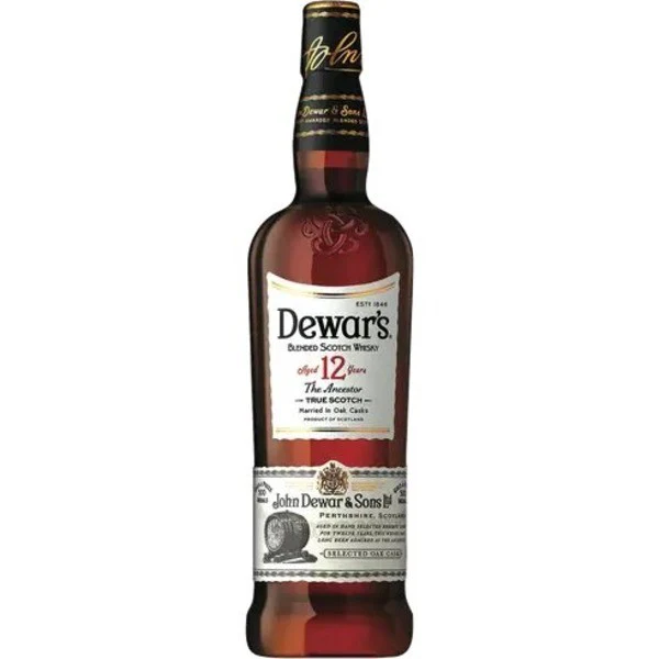 Dewar's 12 Year Double Aged Blended Scotch Whiskey (750ml)