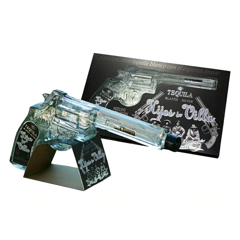 Hijos De Villa Blanco Silver Tequila - Revolver Shaped Tequila Bottle (200ml)