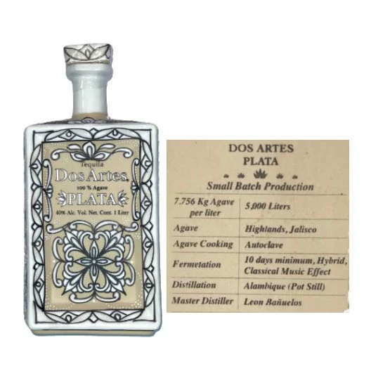 Dos Artes Small Batch Production Plata Tequila (1L)