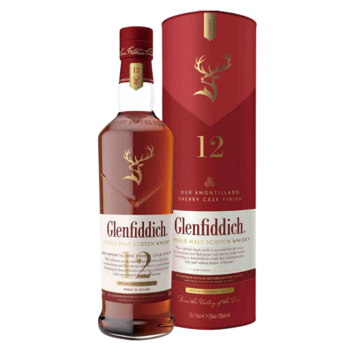 Glenfiddich 12 Year Old Sherry Cask Finish Single Malt Scotch Whisky (750ml)