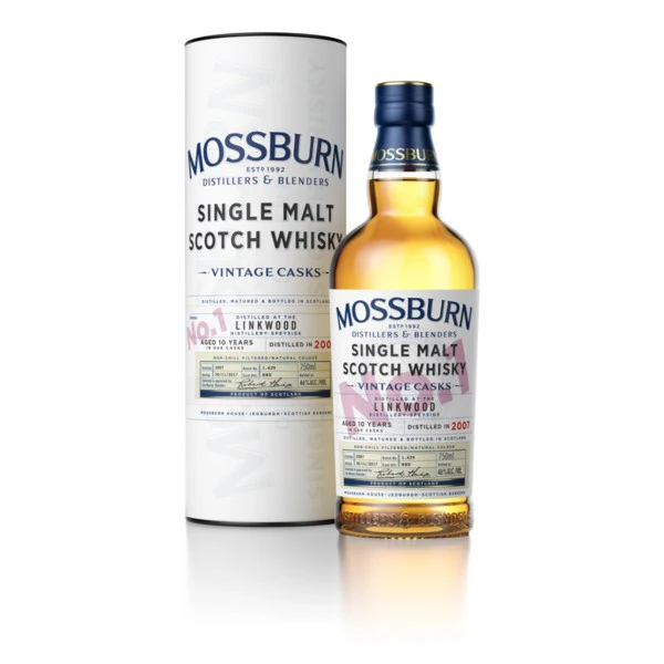 Mossburn Single Malt Scotch Whisky - Vintage Casks - Distilled in Linkwood Distillery 2007 (750ml)