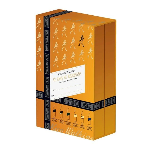 Johnnie Walker 12 Days of Discovery Scotch Whisky Gift Set (12x50ml Mini Bottles)