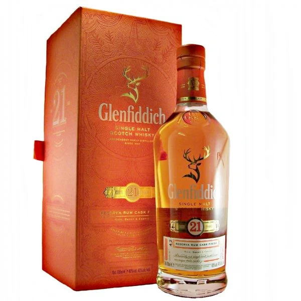 Glenfiddich Reserva Rum Cask Finish Aged 21 Years - Single Malt Scotch Whisky (750ml)