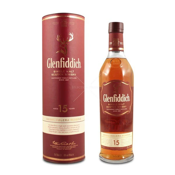 Glenfiddich Unique Solera Reserve Aged 15 Years - Single Malt Scotch Whisky (750ml)