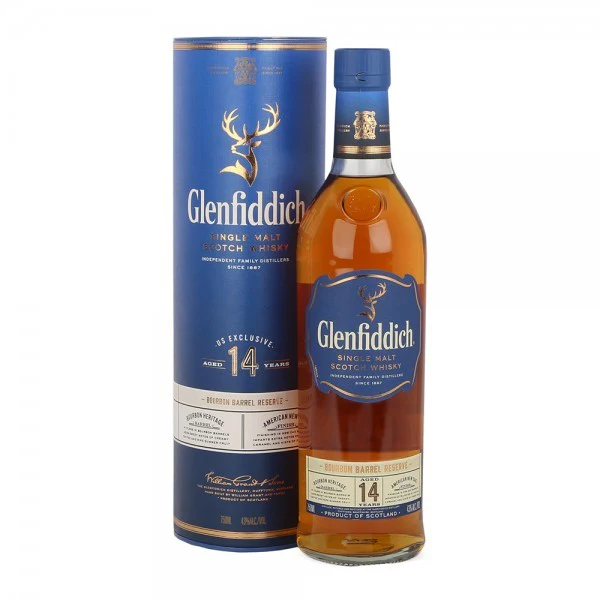 Glenfiddich Bourbon Barrel Reserve Aged 14 Years - Single Malt Scotch Whisky (750ml)