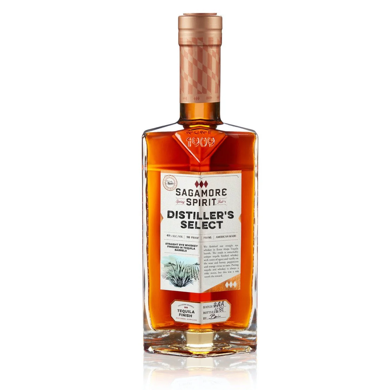Sagamore Spirit Distiller's Select - Straight Rye Whiskey Finished in Tequila Barrels (750ml)