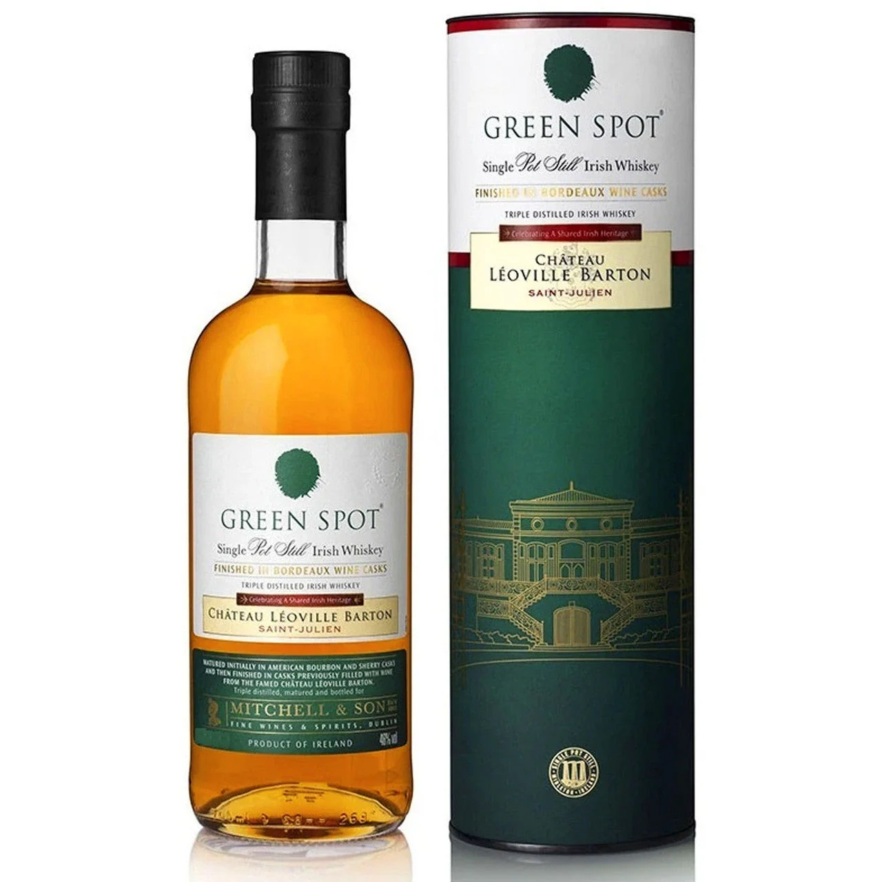 Green Spot Single Pot Still Irish Whiskey Finished in Bordeaux Wine Casks (750ml)