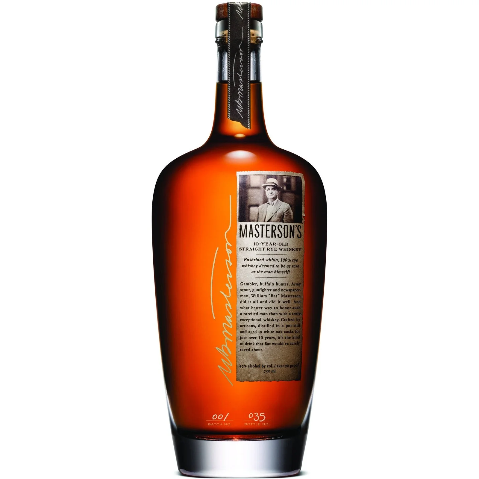 Masterson's 10 Year Old Straight Rye Whiskey (750ml)