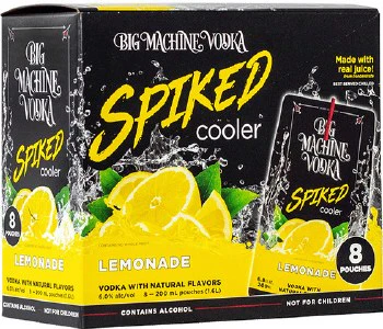 Big Machine Vodka Spiked Cooler Lemonade Pouches (8x200ml)
