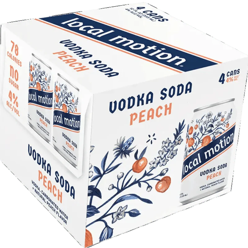 Local Motion Peach Vodka Soda (4x355ml)