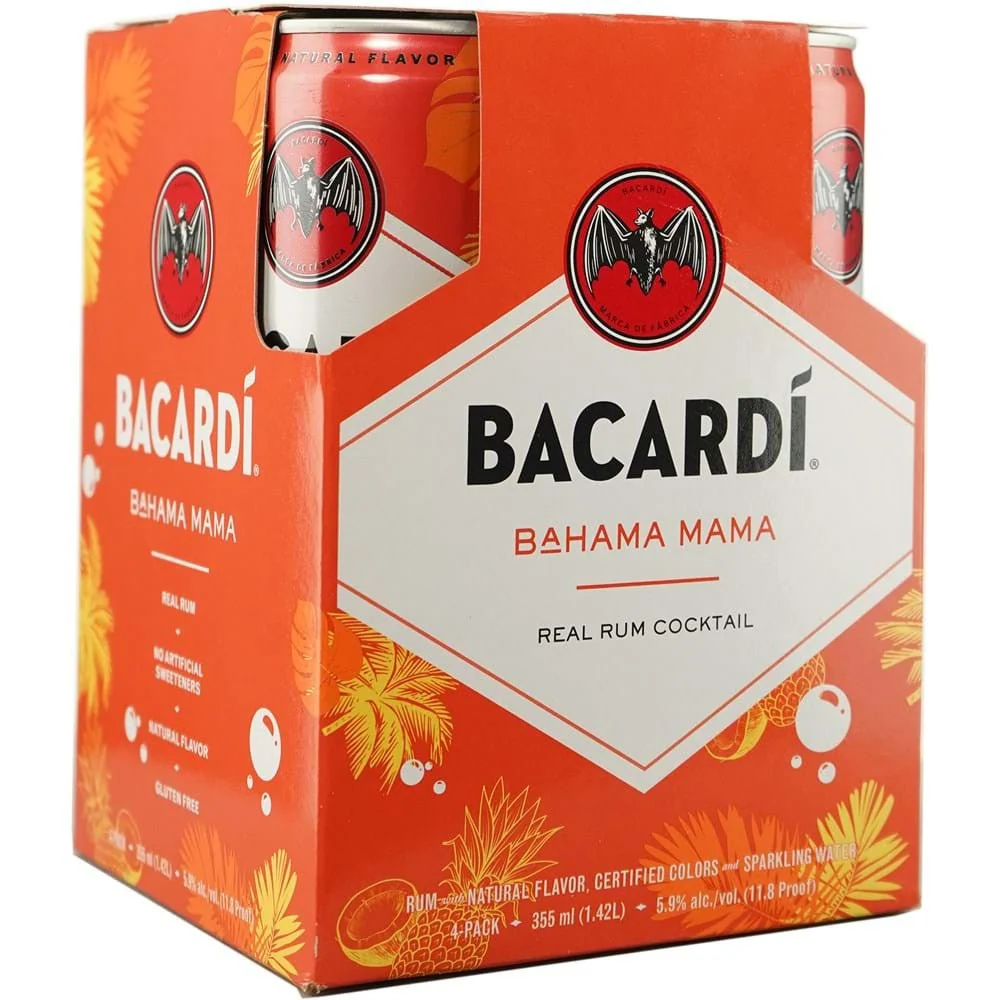 Bacardi Bahama Mama Real Rum Cocktail 4 Pack (12oz)