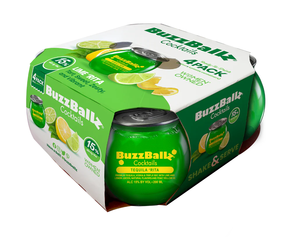 BuzzBallz Tequila Rita Cocktails (4x200ml)