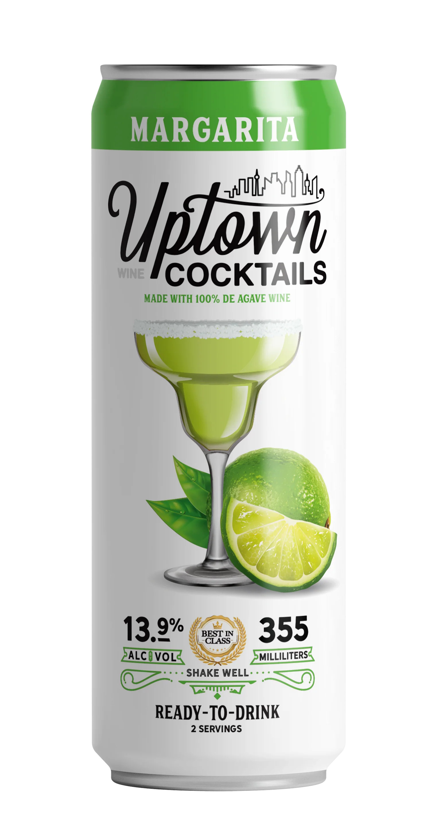 Uptown Cocktails Margarita Single Can 355ml