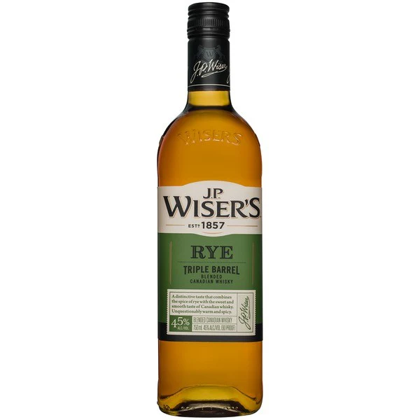 JP Wiser's Rye - Triple Barrel Blended Canadian Whisky (750ml)