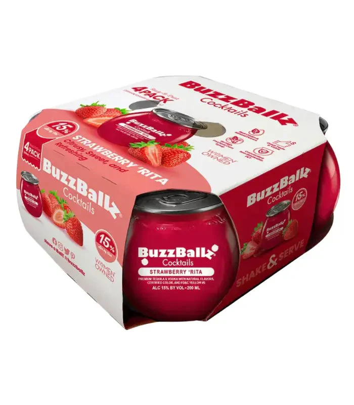 BuzzBallz Strawberry RIta Cocktails (4x200ml)