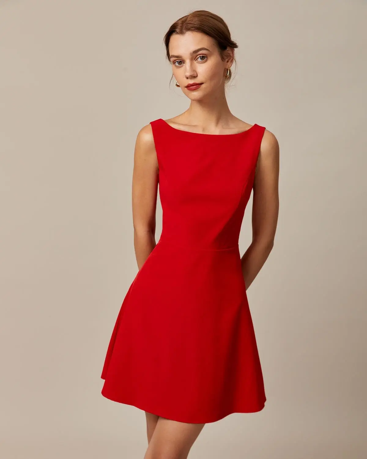 Robe  Mini  A-Line Rouge