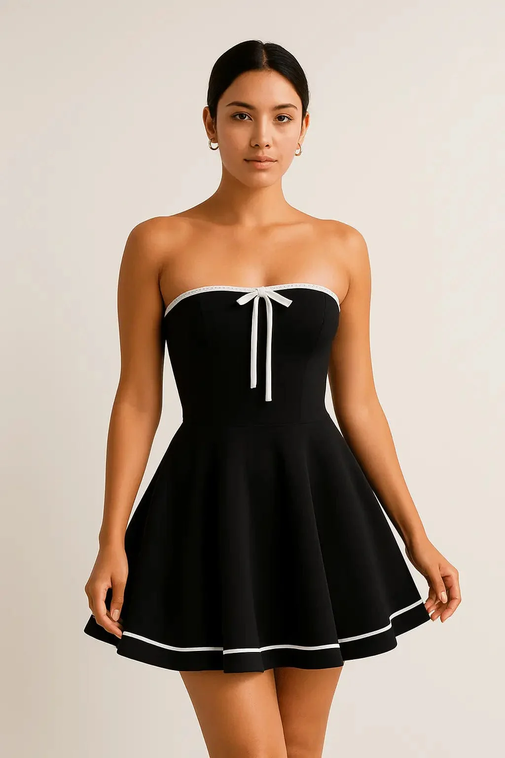 Robe Femme A-Line Mini Dos Nu
