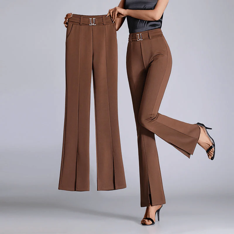 Pantalon ��vas�� �� fente avant - une silhouette moderne et ��lanc��e - MAX FOR ME