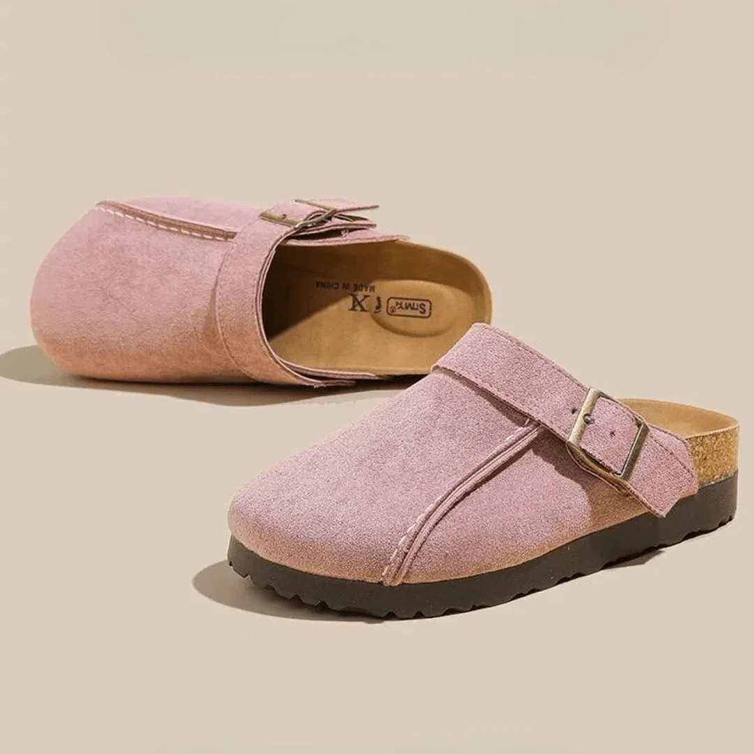 Sabots su��d�� rose poudr�� - Douceur f��minine moderne - MAX FOR ME