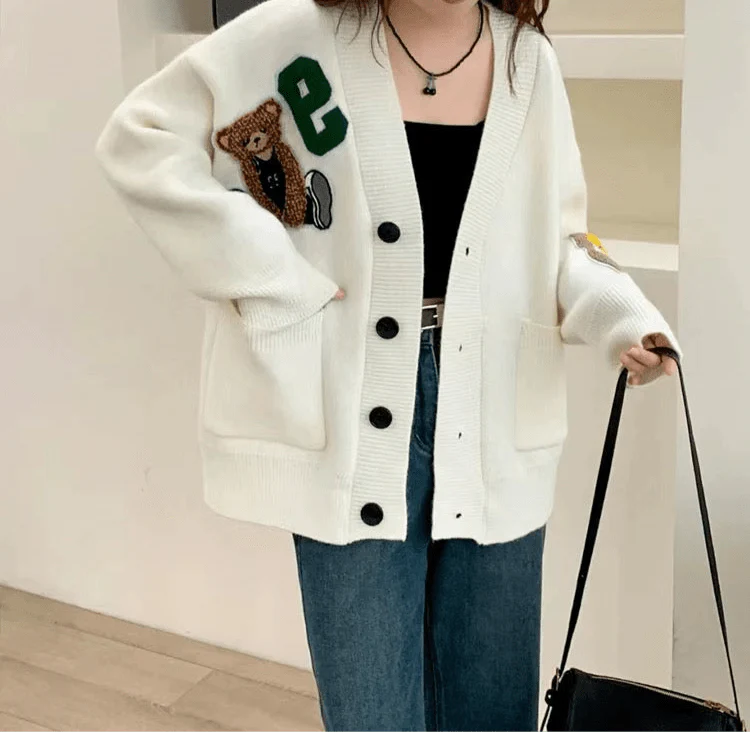 Cardigan oversize brod�� 