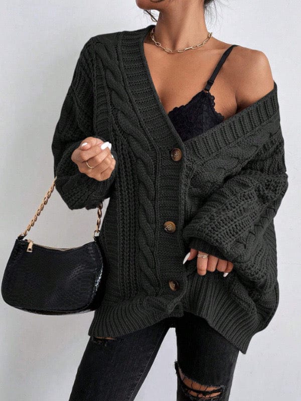 Cardigan maille torsad��e - chaleur et style intemporel - MAX FOR ME