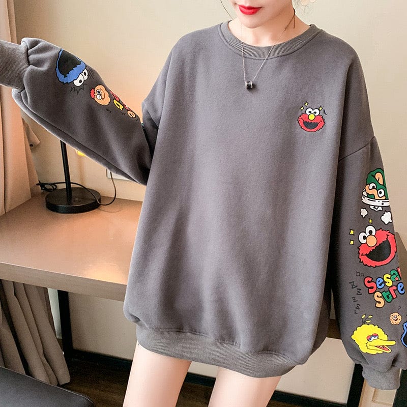 Sweat-shirt oversize brod�� - un style fun et confortable - MAX FOR ME