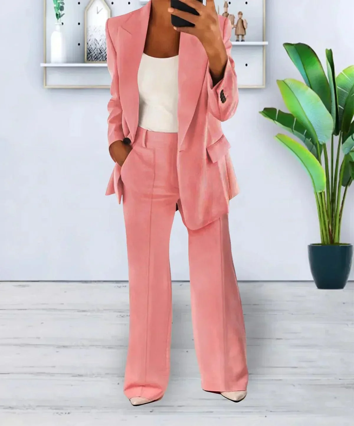 Tailleur pantalon femme blazer et pantalon large - une allure chic et moderne - MAX FOR ME