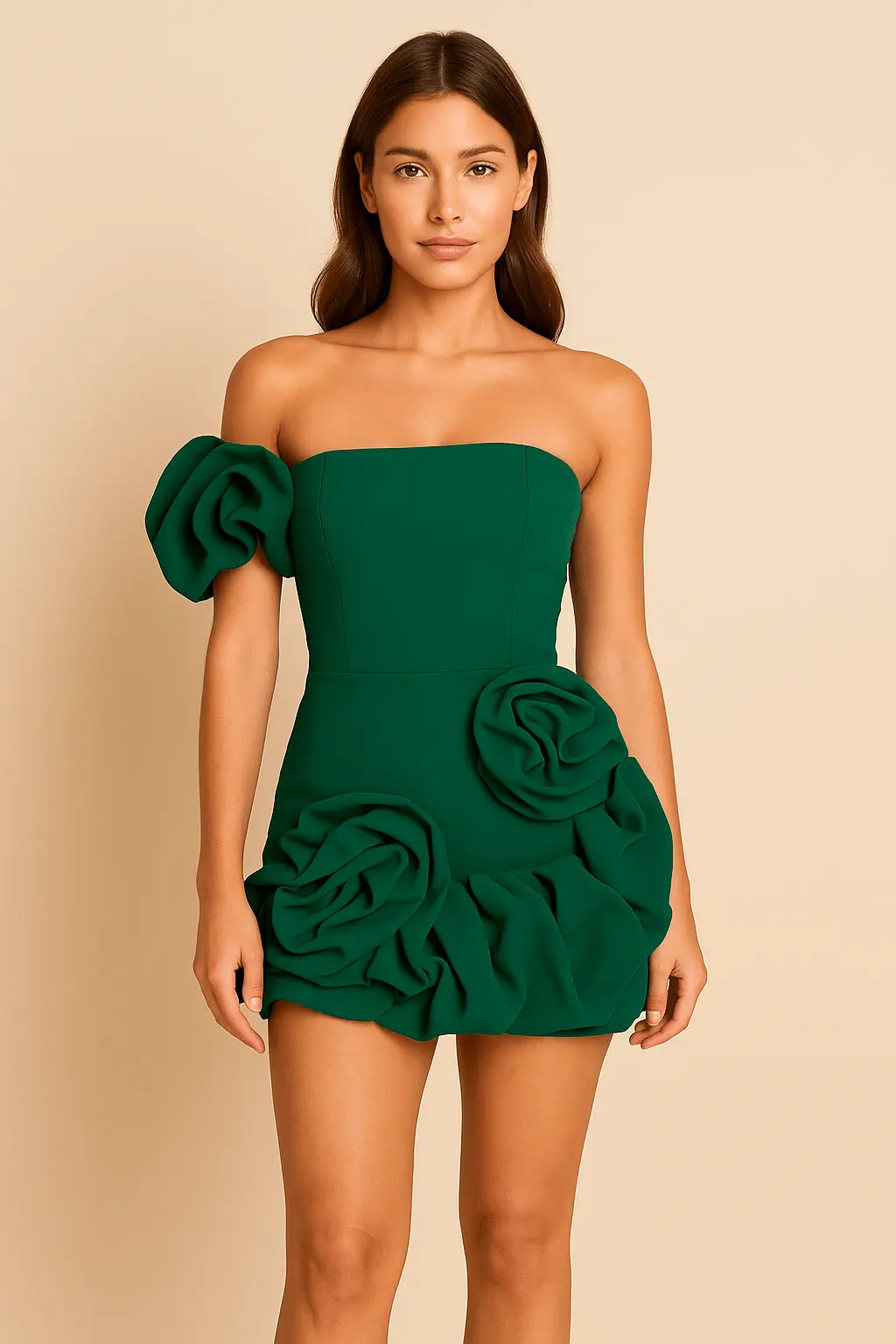 Robe Courte Moulante �� Volants ��l��gants �C Coupe Bodycon Structur��e