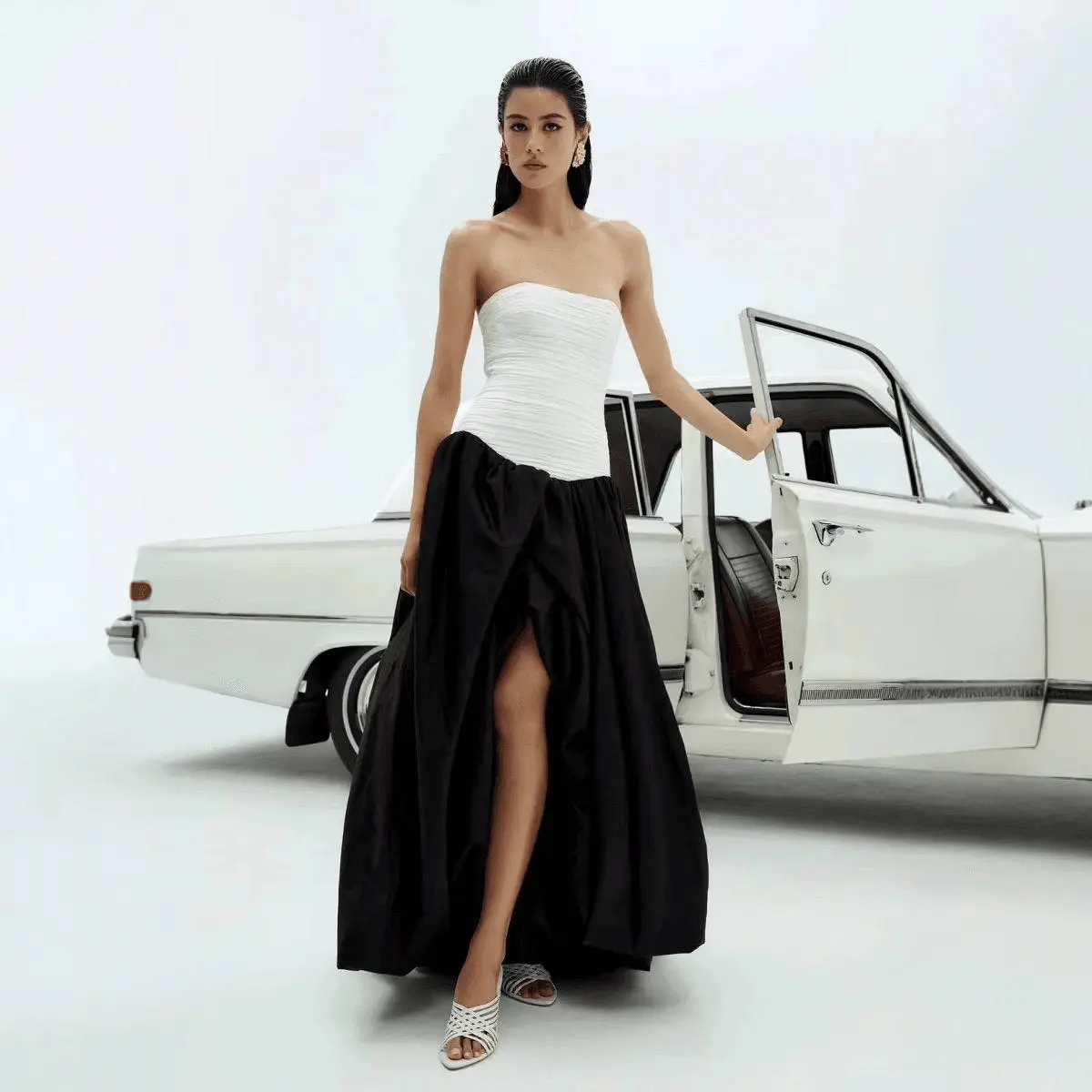 Robe Longue Femme Imprim��e Sans Bretelles