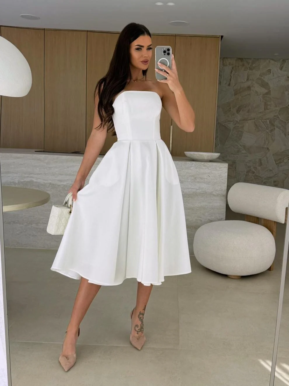 Robe Midi Tube d����t�� �C Coupe Bustier ��vas��e et ��l��gance Saisonni��re